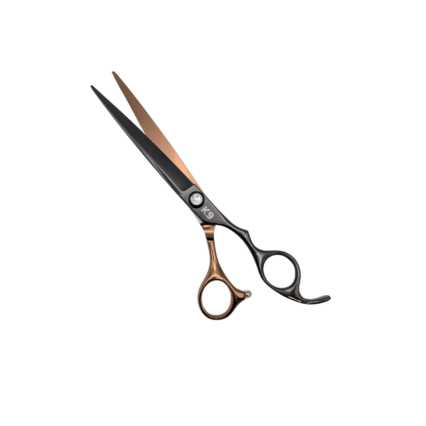 K9 7 Inch Straight Pet Grooming Scissor – Premium 440C Japanese Steel (Black & Gold)
