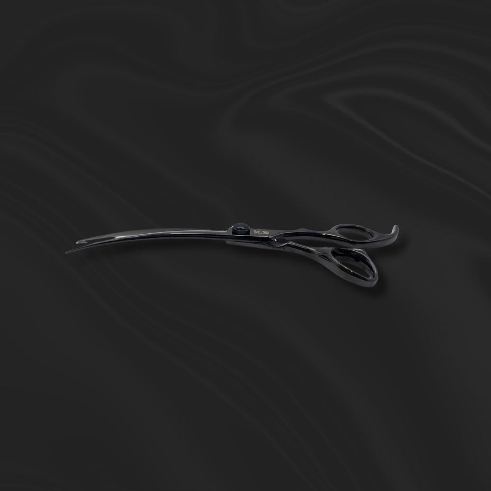 7" Black 440C Steel K9 Curve Scissor - Image 3