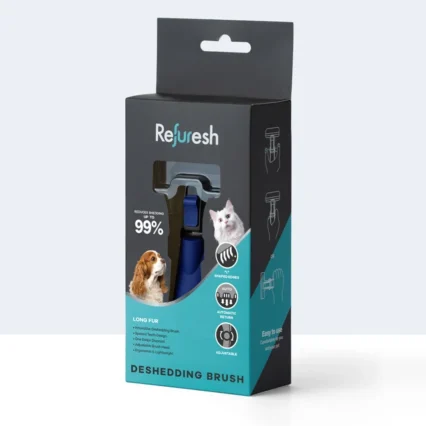 Refuresh Gentle Deshedding Brush for Pets with Long Hair Small