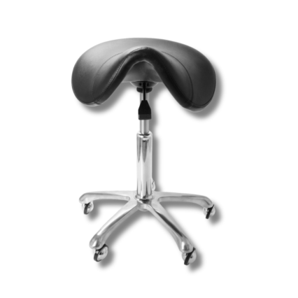 Professional Ergonomic Saddle Stool with Hair-Resistant Wheels