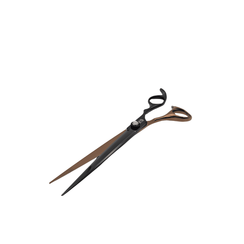 K9 7 Inch Straight Pet Grooming Scissor – Premium 440C Japanese Steel (Black & Gold) - Image 3